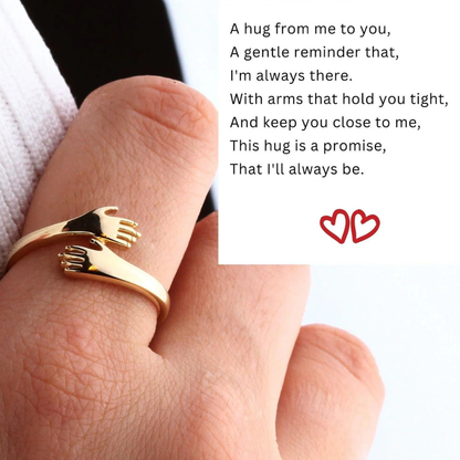 Adjustable Hug Hands Ring