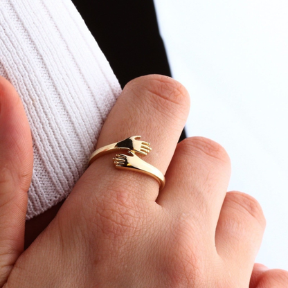 Adjustable Hug Hands Ring